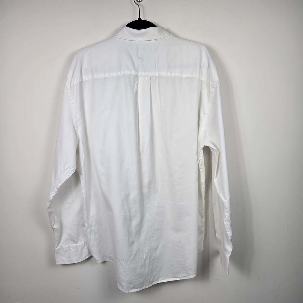 Tommy Hilfiger White Oxford Button Down Shirt XXL 2PLY Classic Cotton Casual - Picture 5 of 7